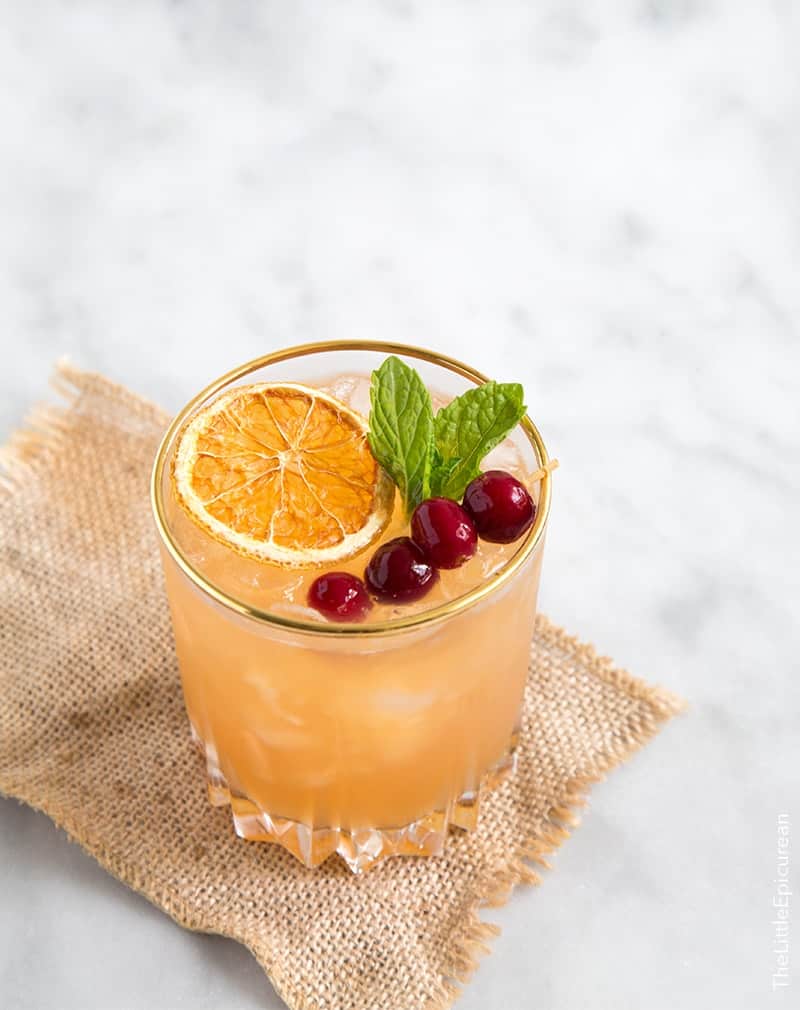 Thanksgiving Cocktail: Cranberry Orange Bourbon