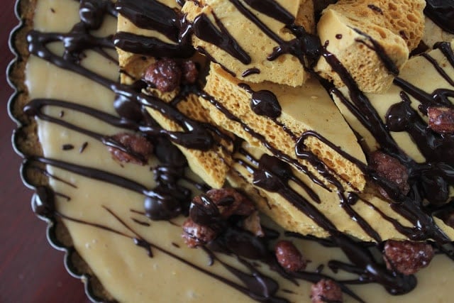 Peanut Butter Honeycomb Pie