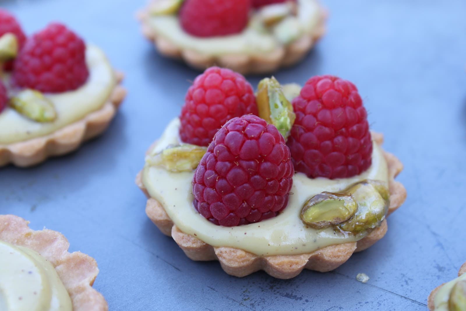 Pistachio Tart with Raspberries The Little Epicurean