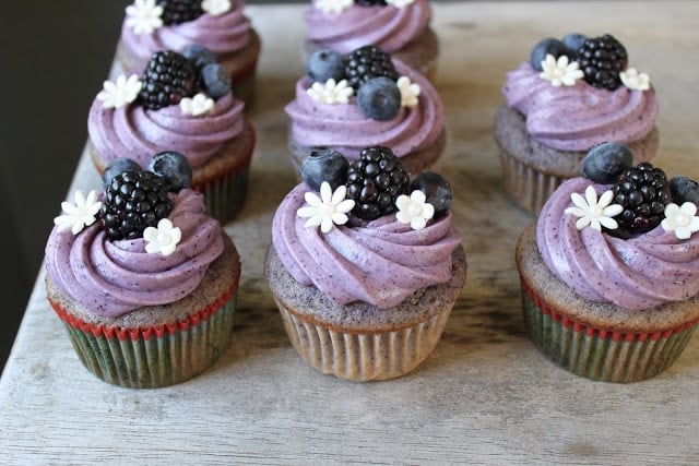 Blueberry Blackberry Cupcakes