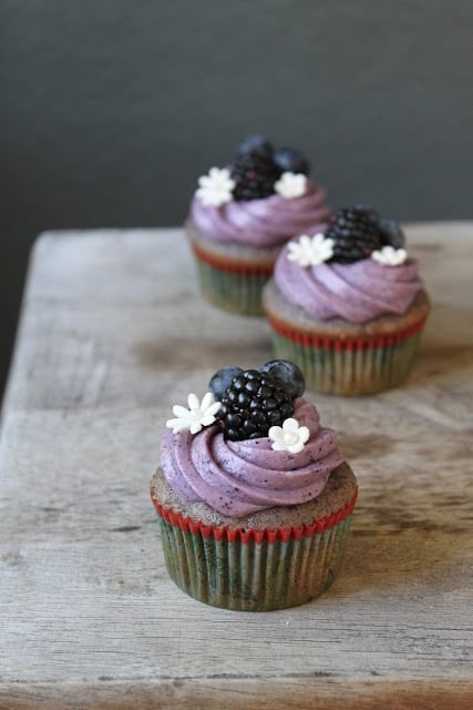 Blueberry Blackberry Cupcakes