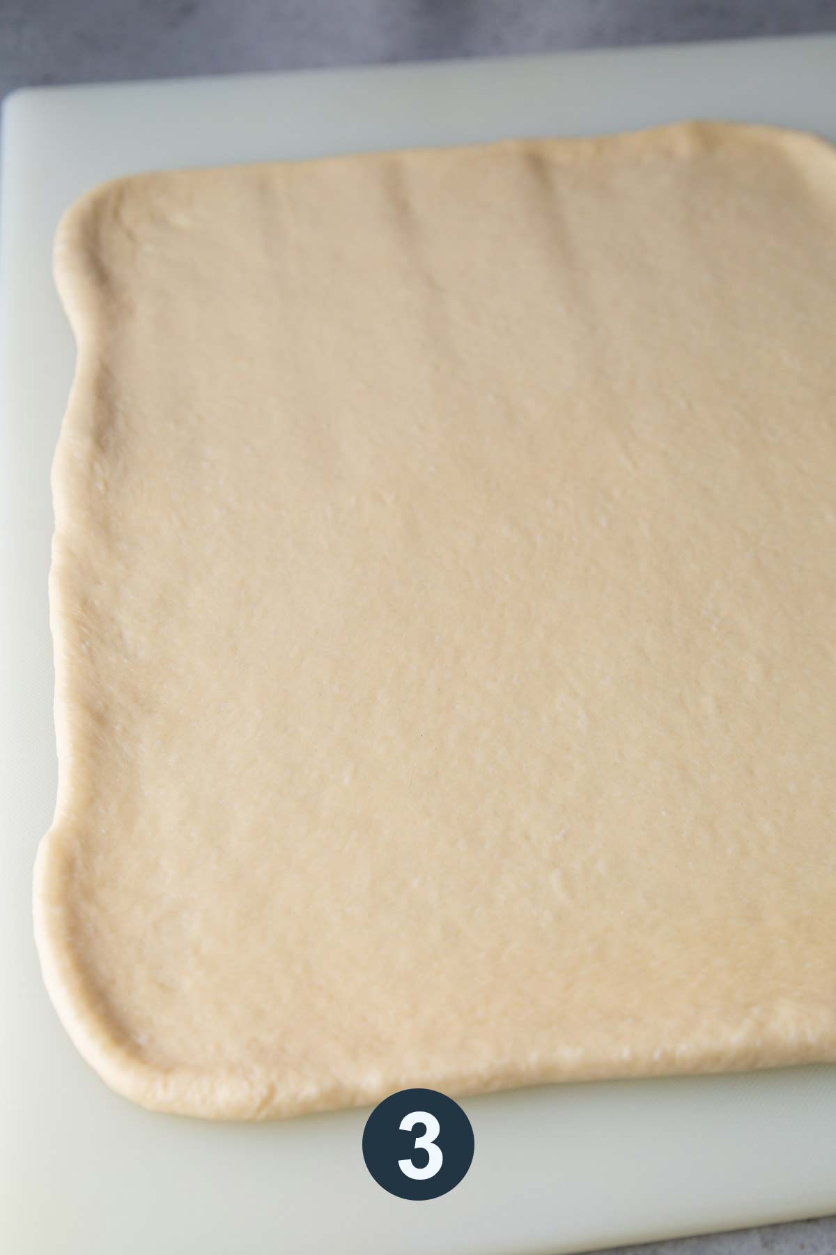 roll yeast dough to rectangle.