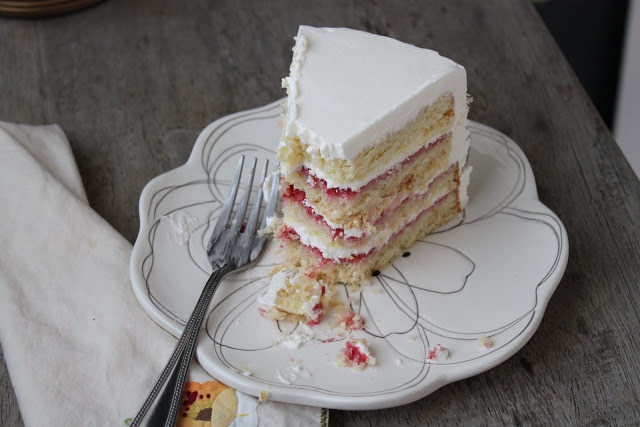 Lemon Raspberry Layer Cake