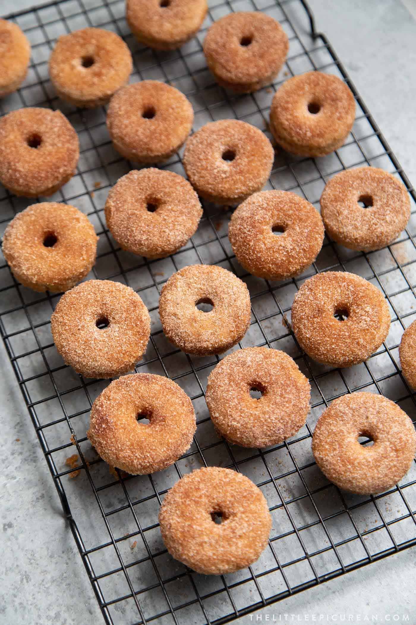 Baked Mini Donuts with Cinnamon Sugar - Cooking Classy