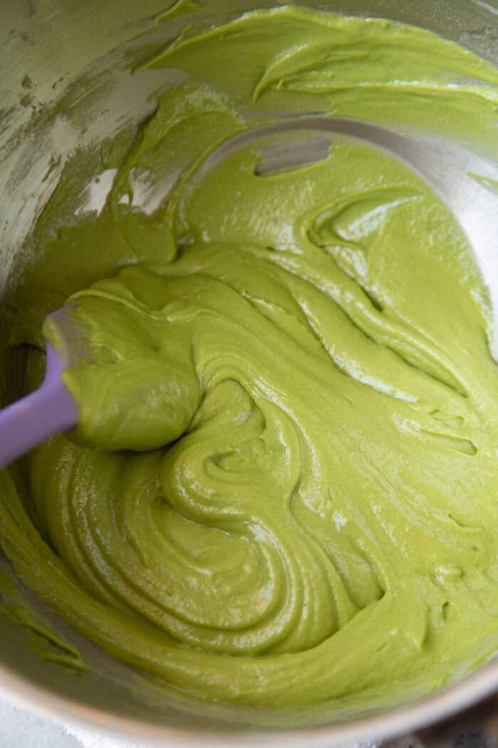 matcha cupcake batter.