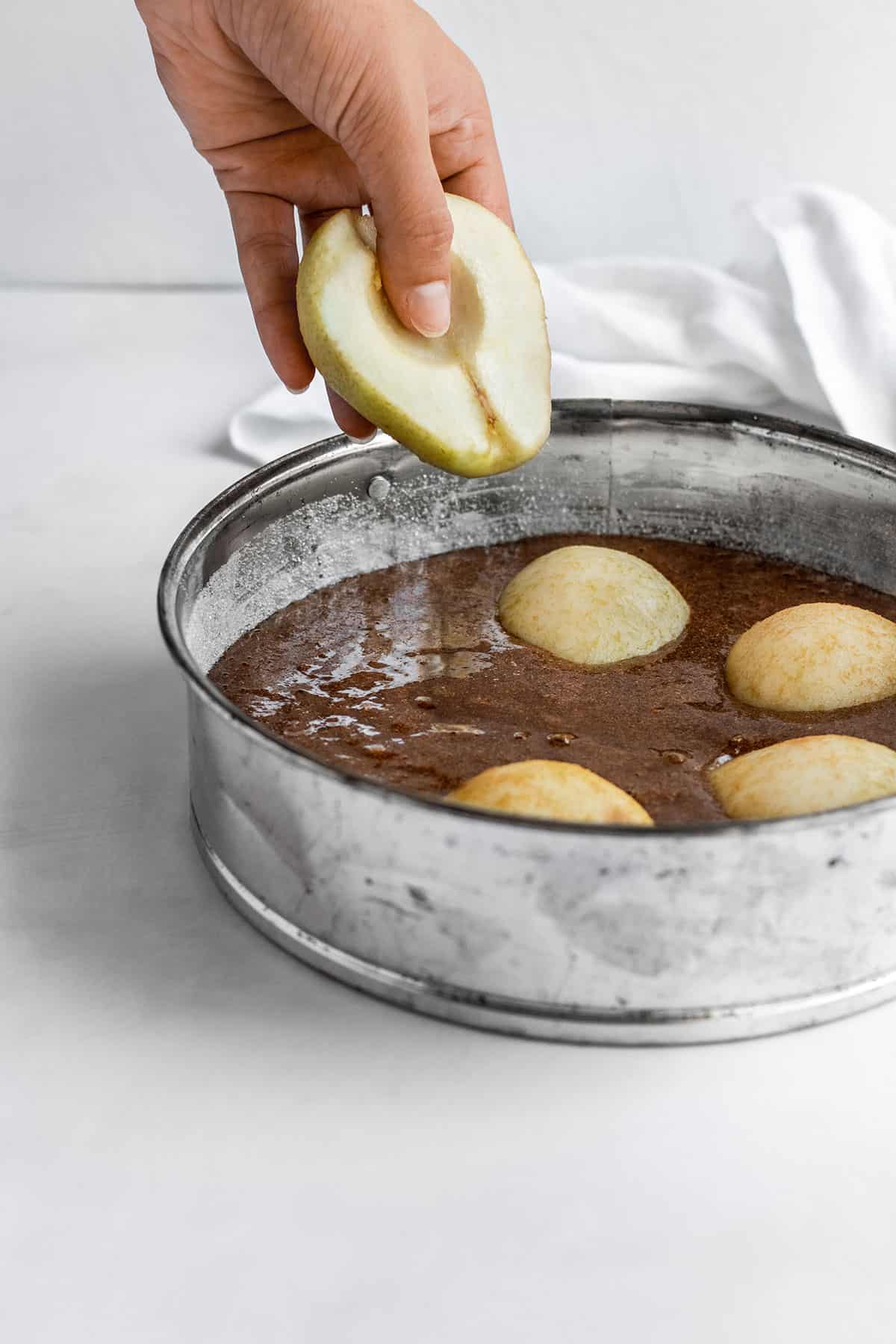 flourless chocolate pear cake