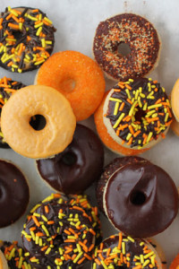 Baked Mini Halloween Donuts