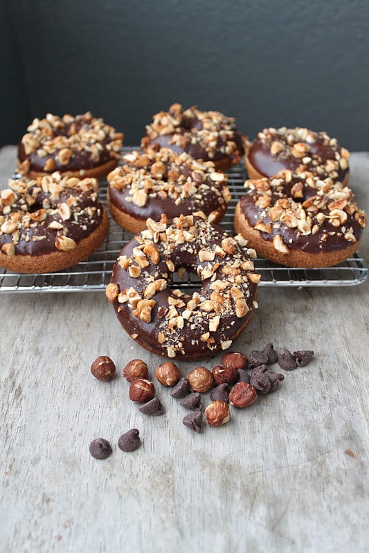 Baked ChocolateHazelnut Crunch Donuts The Little Epicurean