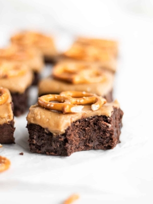 Guinness brownies with butterscotch fudge