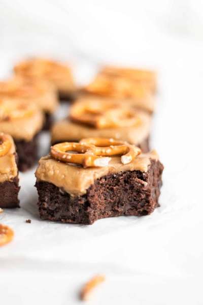 Guinness brownies with butterscotch fudge