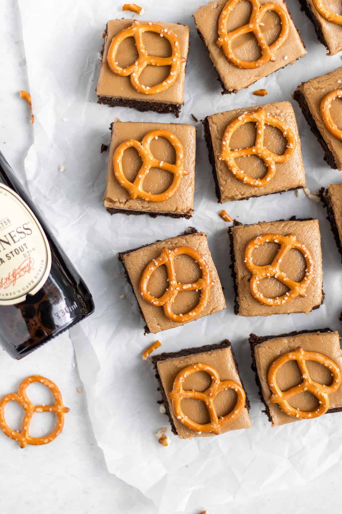 Guinness Brownies with Butterscotch Fudge