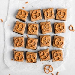Guinness Brownies with Butterscotch and Pretzels