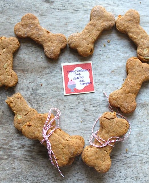 Peanut Butter Oats Dog Bone Biscuits