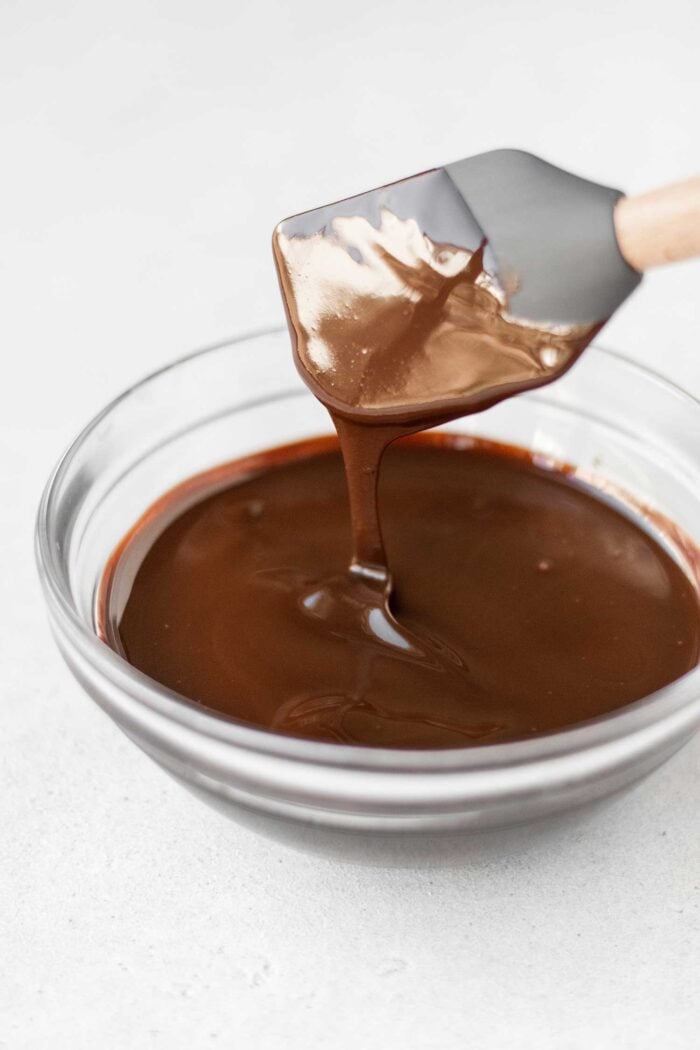 melted chocolate in a bowl