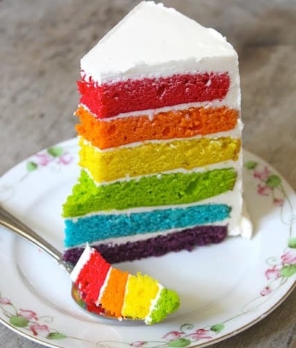 Rainbow Cake The Little Epicurean Rainbow Cake The Little Epicurean