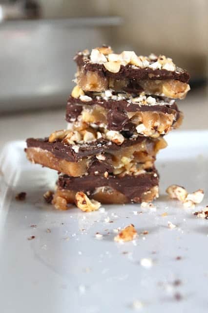 salted hazelnut toffee