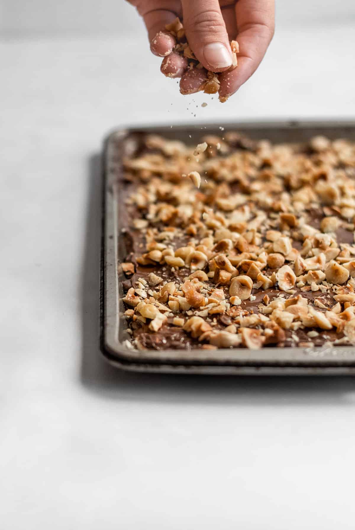 Salted hazelnut toffee