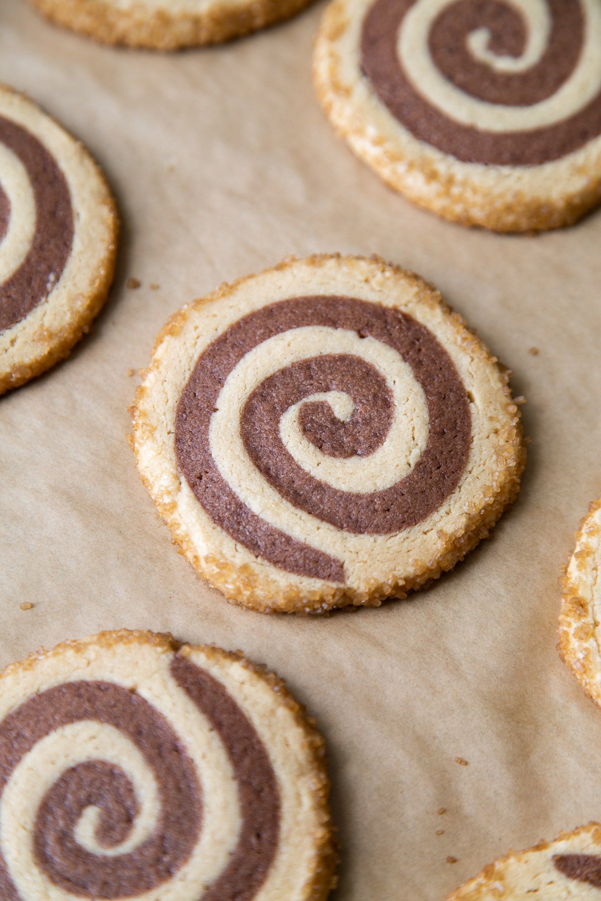 Slice and Bake Peanut Butter Chocolate Swirl Cookies