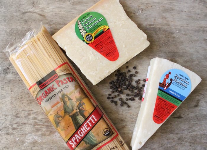 Ingredients needed to make Cacio e Pepe Ingredients needed to make Cacio e Pepe