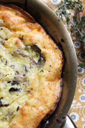 mushroom leek frittata