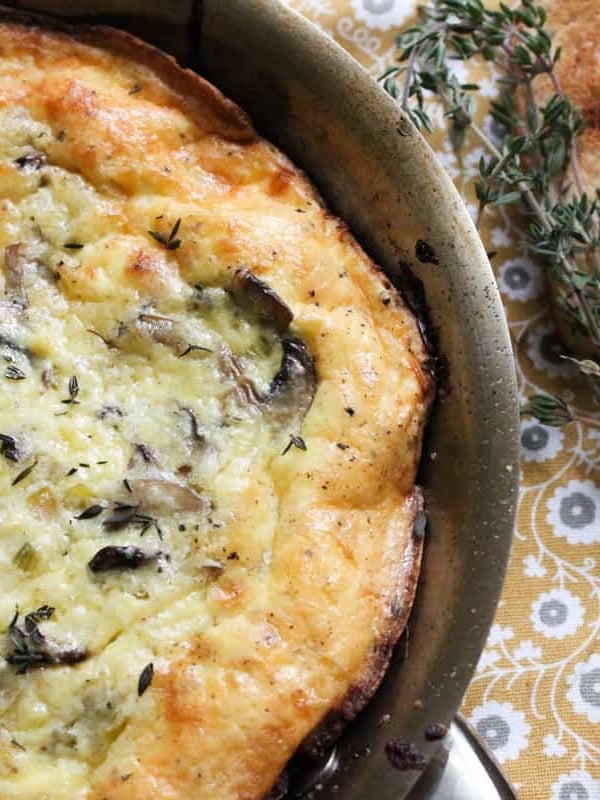 mushroom leek frittata