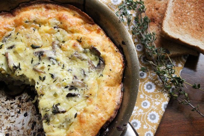 Mushroom Leek Frittata