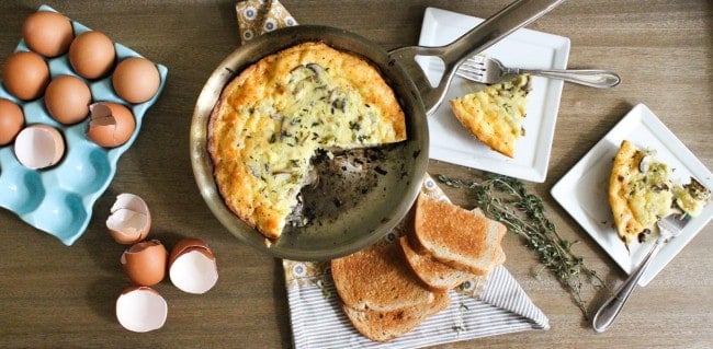 Mushroom Leek Frittata