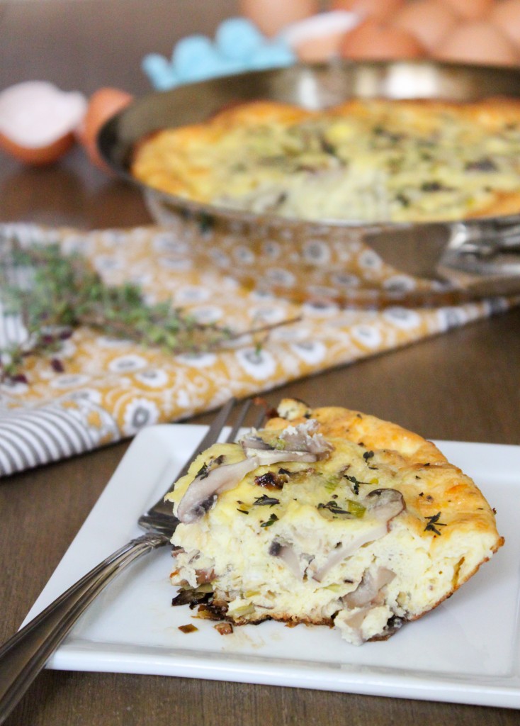 Mushroom Leek Frittata