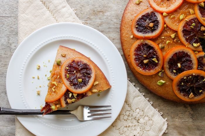 Olive Oil Cake with Candied Blood Oranges