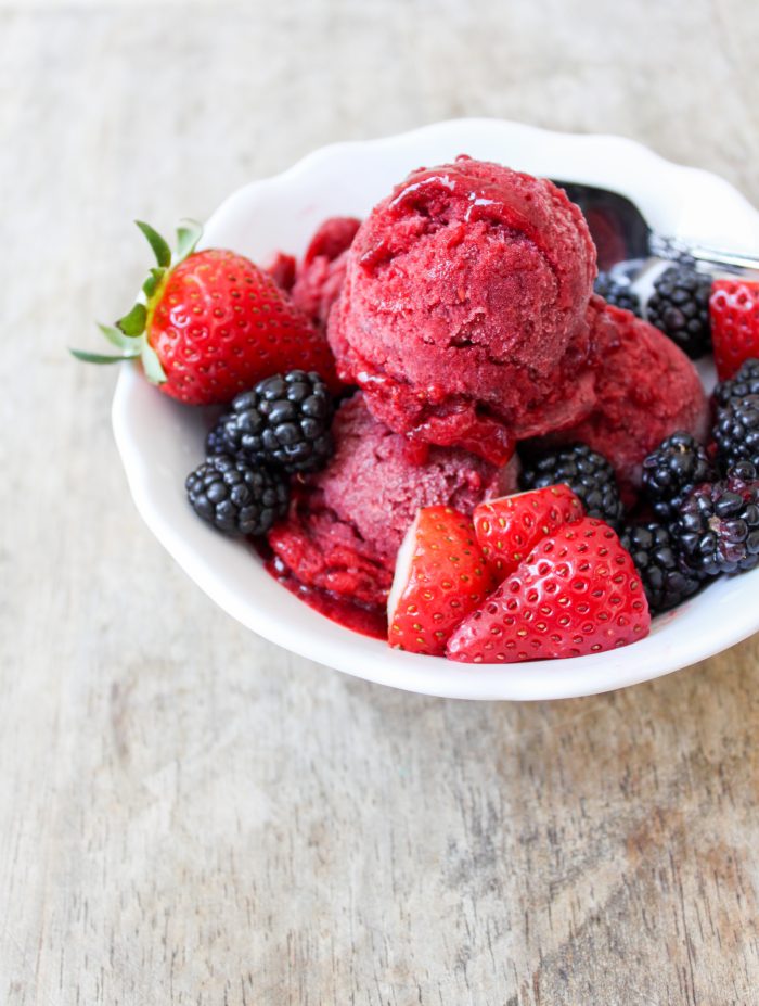 strawberry blackberry sorbet