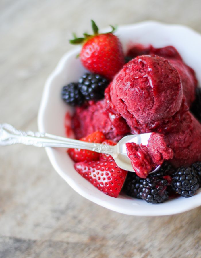 strawberry blackberry sorbet