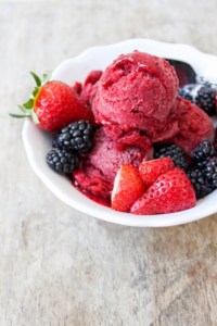 Strawberry blackberry sorbet