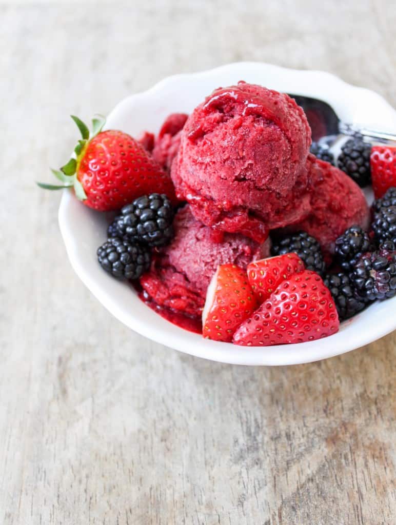 Strawberry Blackberry Sorbet The Little Epicurean