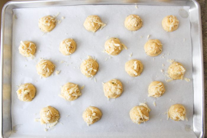 piped gougeres