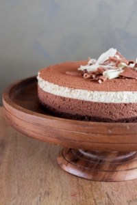 Dark Chocolate White Coffee Mousse Cake