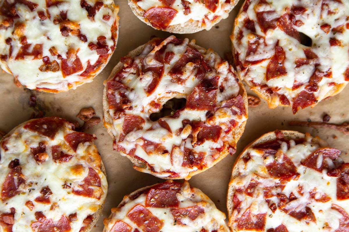 Pizza Bagels (Homemade Bagel Bites)