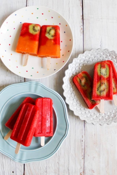 strawberry popsicles