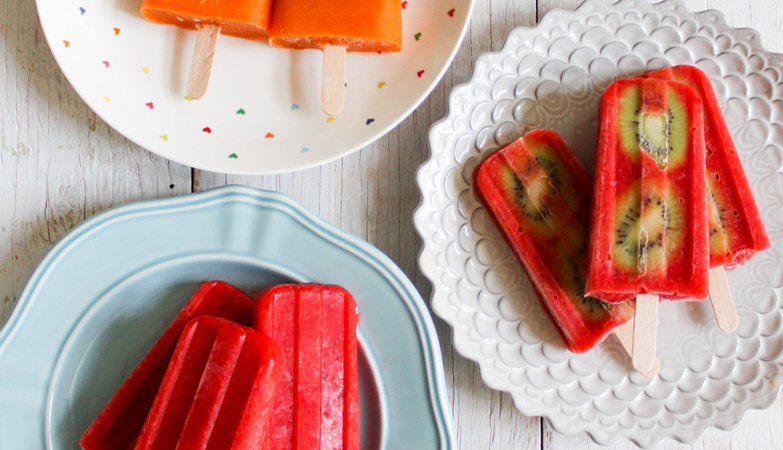 strawberry popsicles