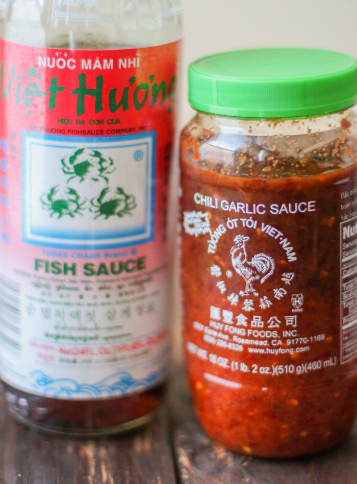 fish sauce and chili garlic sauce