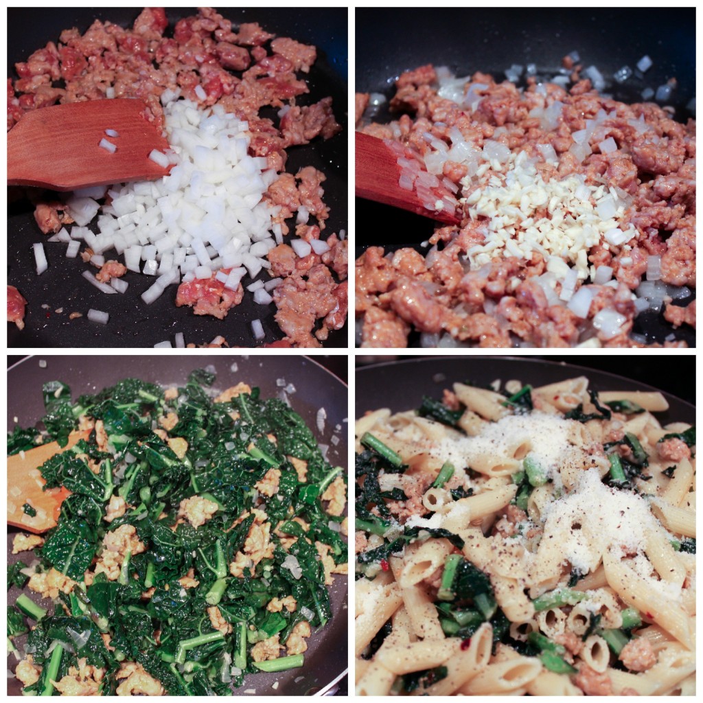 Penne with Kale and Chicken Sausage