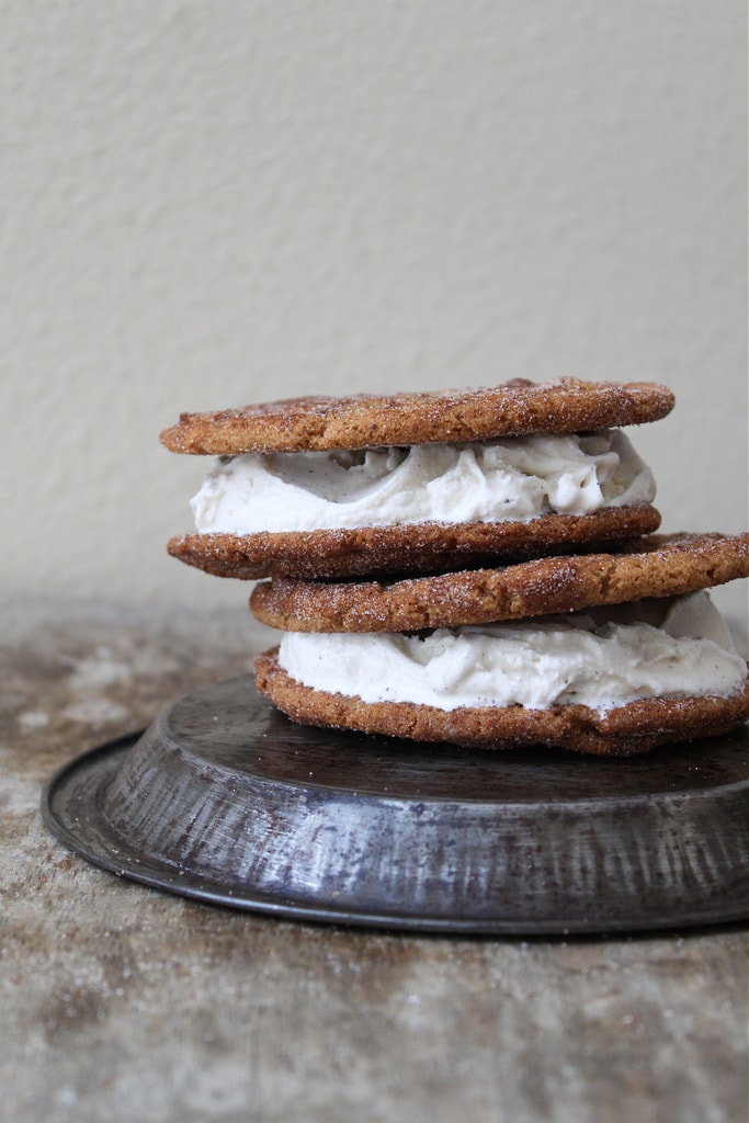 Brown Butter Snickerdoodle ice cream sandwiches