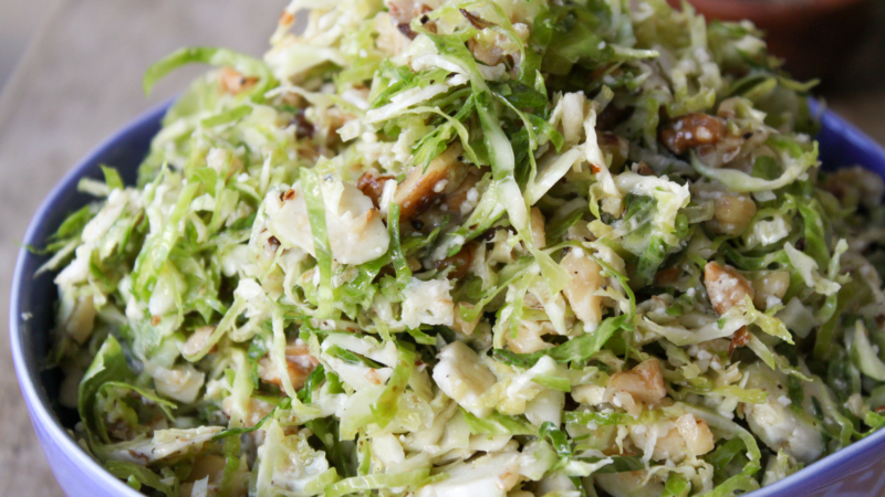 shaved brussels sprouts salad