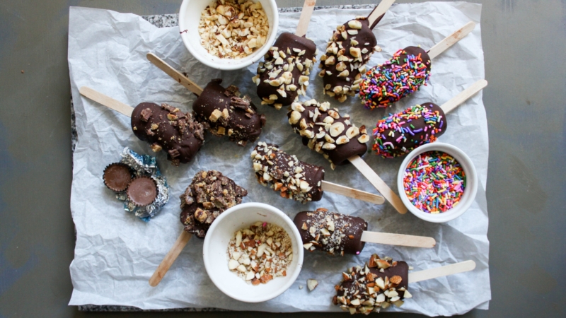 Chocolate Frozen Bananas