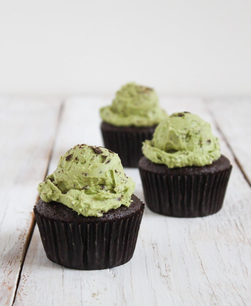 Mint Chocolate Chip Cupcakes