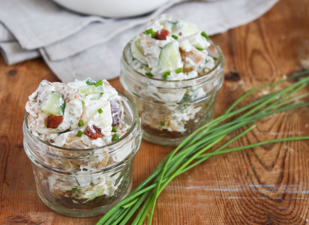 Bacon Ranch Roasted Potato Salad