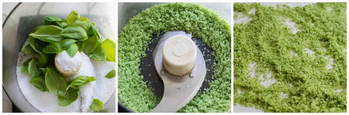 How to make basil salt using food processor