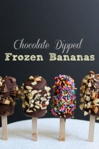 Chocolate Dipped Frozen Bananas