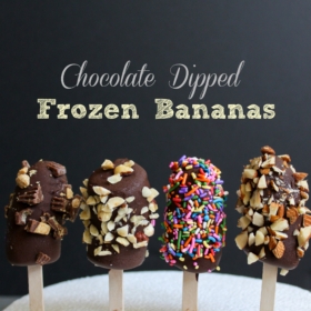 Chocolate Dipped Frozen Bananas