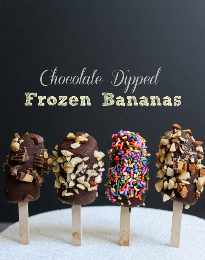 Chocolate Dipped Frozen Bananas