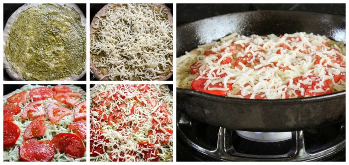 How to make Pesto Pizza stovetop